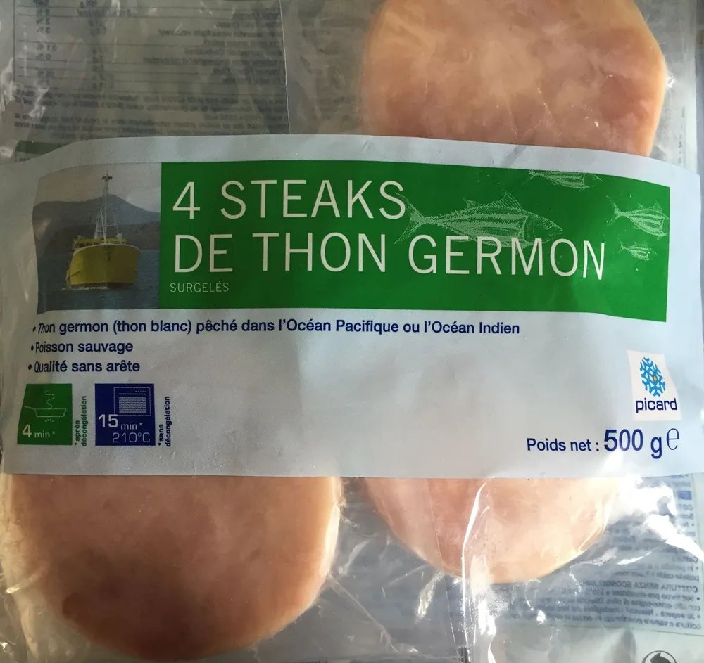 4 steaks de thon germon
