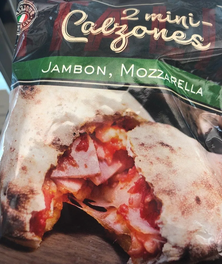 2 mini calzones jambon mozzarella