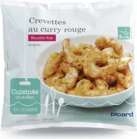 Crevettes au curry rouge