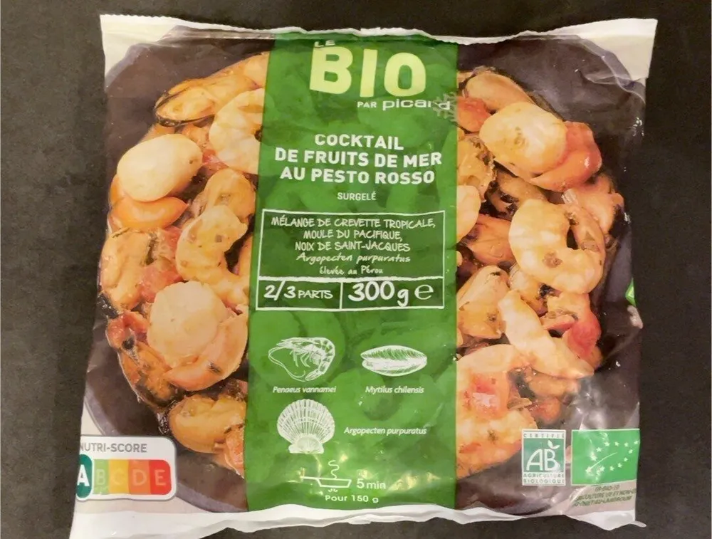 Cocktail de fruit de mer au pesto