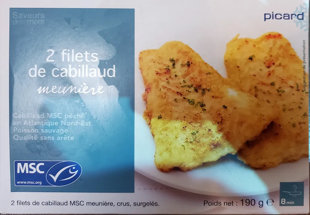 Filets de cabillaud meunière