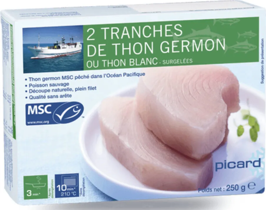 2 tranches de thon Germon