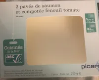 2 Pavés de saumon et compotée fenouil tomate