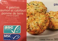 Galette saumon et cabillaud pomme de terre