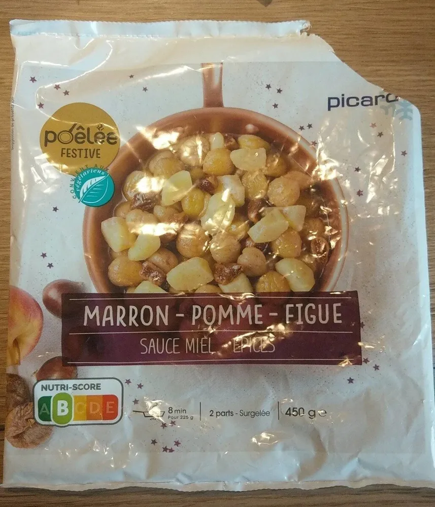 Poêlée aux marrons, pommes et figues, sauce miel - 4 épices