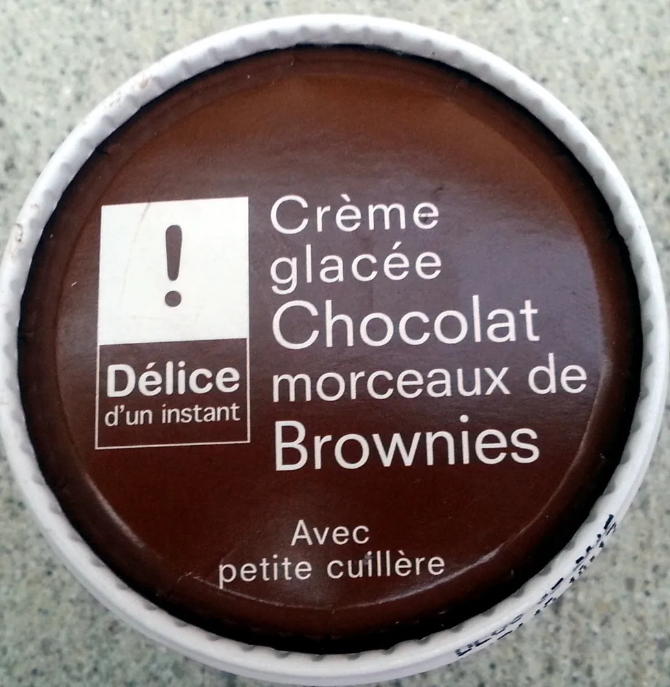 Crème glacée Chocolat morceaux de Brownies