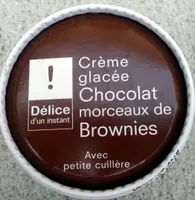 Crème glacée Chocolat morceaux de Brownies