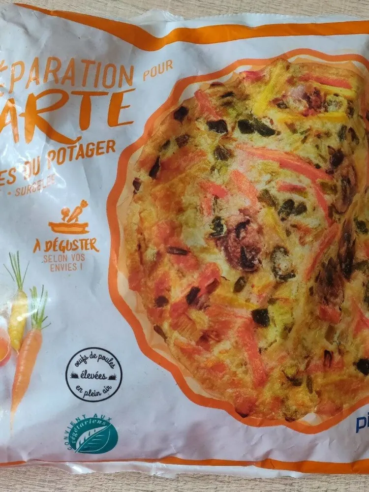 Préparation pour tarte legume du potager