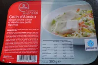 Colin d'Alaska, sauce beurre citron et risotto aux petits légumes, surgelés