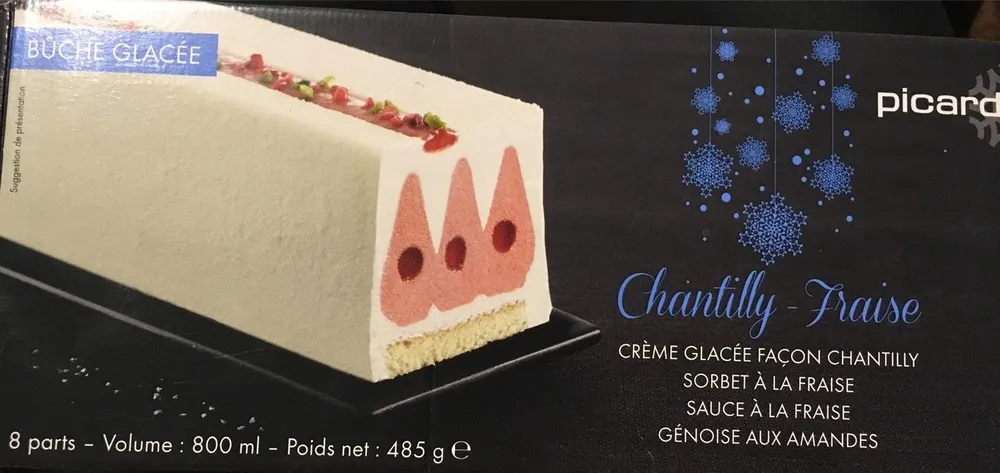 Buche Glacée Chantilly Fraise