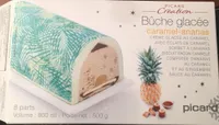 Bûche glacée caramel-ananas