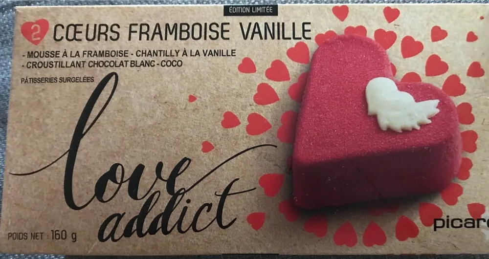 Love Addict - 2 Cœurs Framboise Vanille