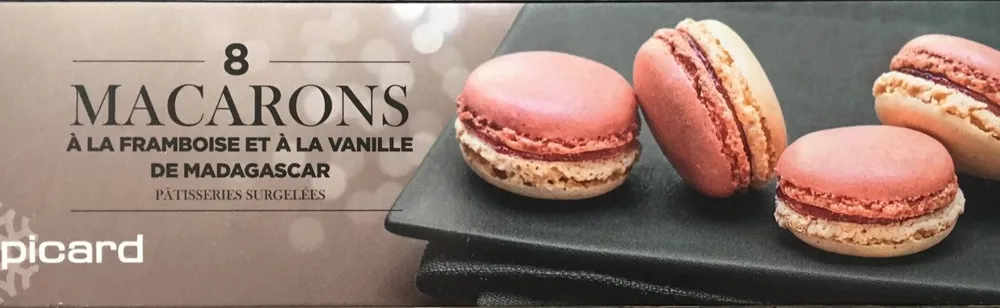 8 Macarons à la Framboise et à la Vanille de Madagascar