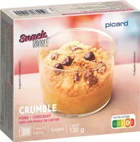 Crumble poire-chocolat