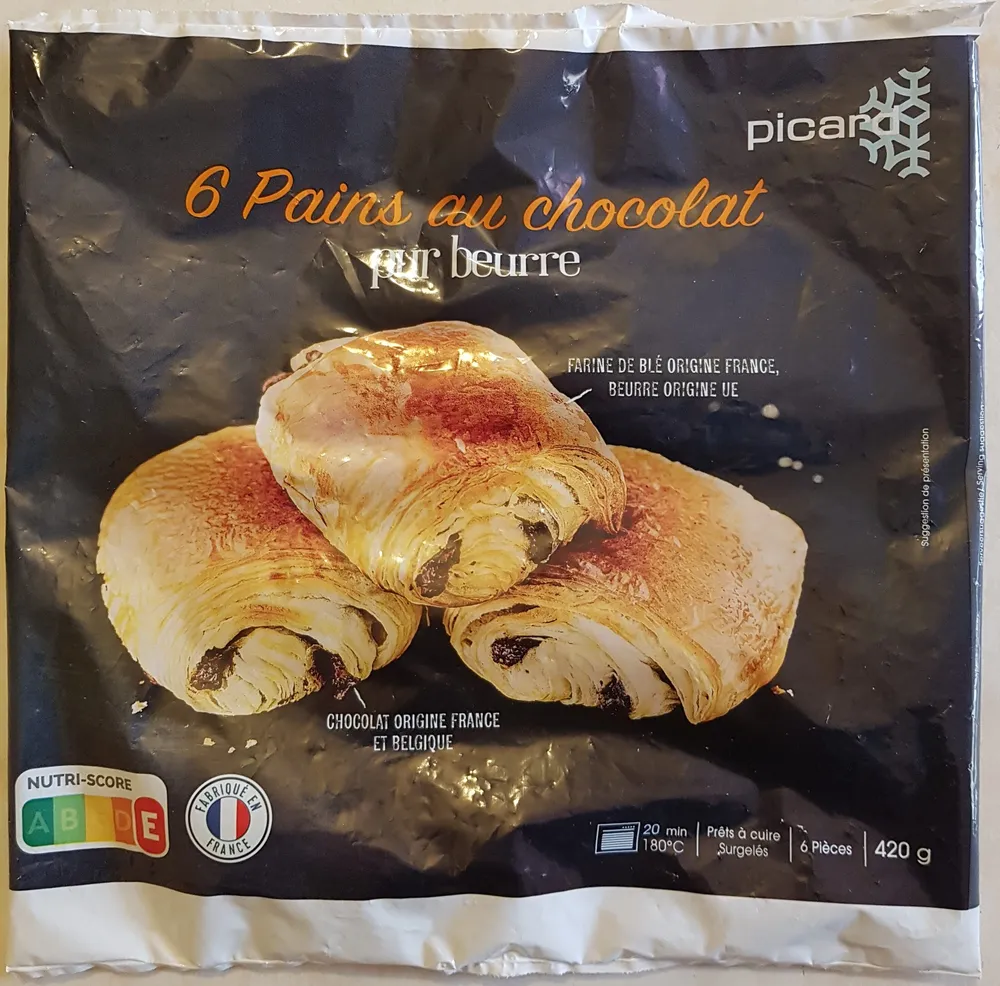 6 Pains aux chocolat pur beurre