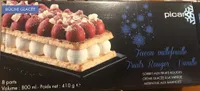 Bûche glacée façon millefeuille fruits rouges vanille