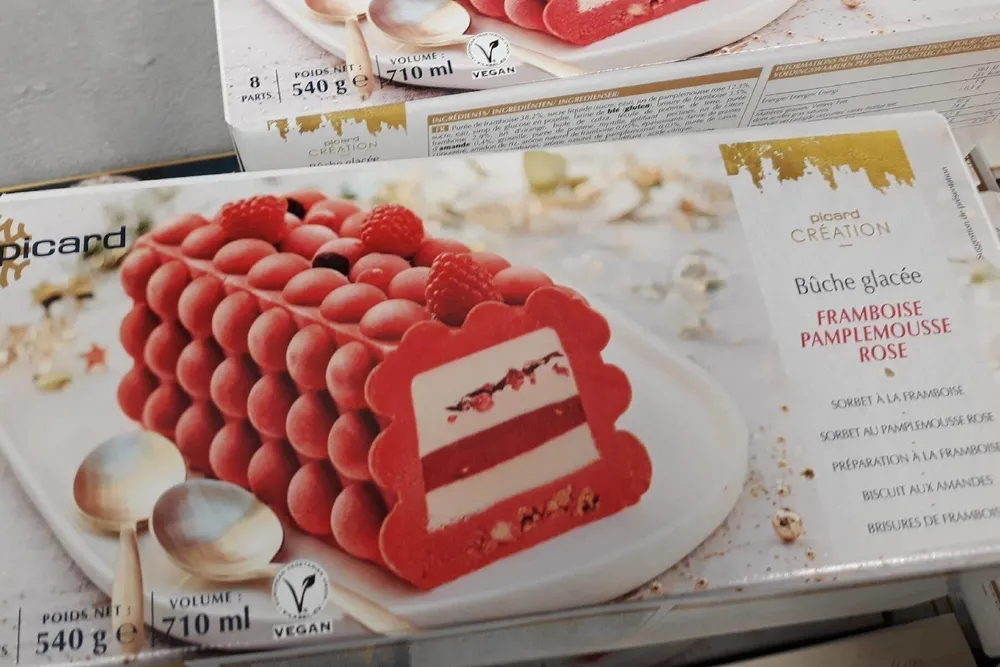 Bûche glacée  framboise pamplemousse rose