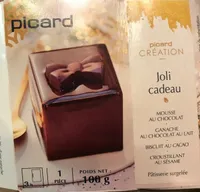 Joli cadeau MOUSSE AU CHOCOLAT - GANACHE AU CHOCOLAT AU ALIT - BISCUIT AU CACAO - CROUSTILLANT AU SÉSAME