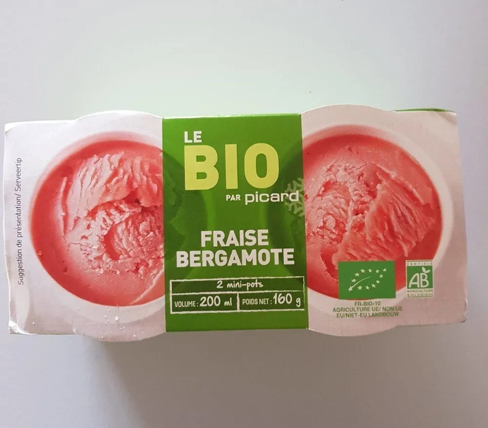 Glace fraise bergamote