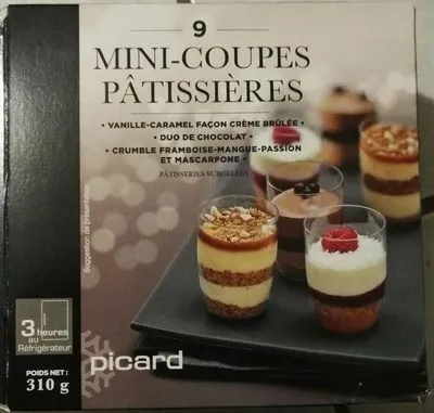 9 mini-coupes pâtissières