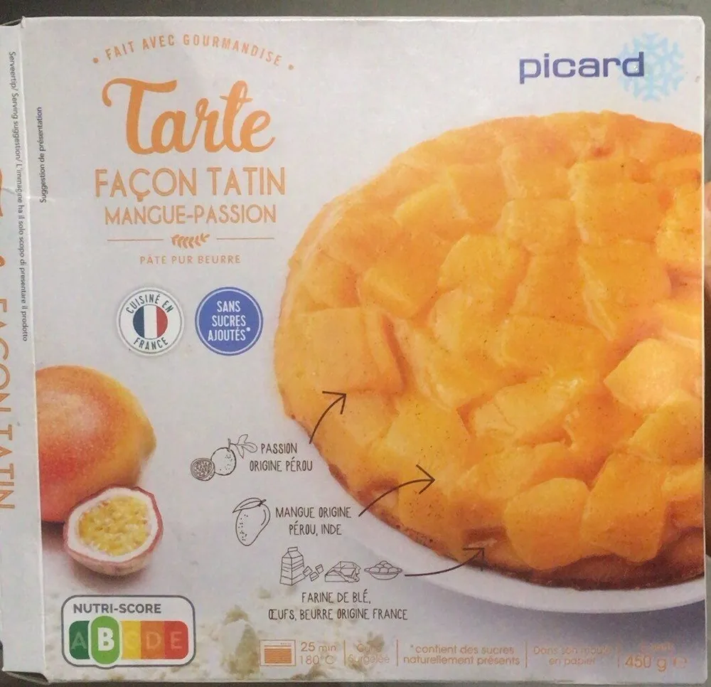 Tarte façon tatin mangue-passion