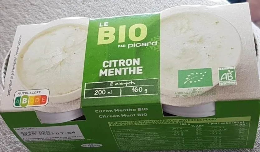 Sorbet citron menthe