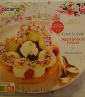 Cœur feuilleté  fruits rouges vanille