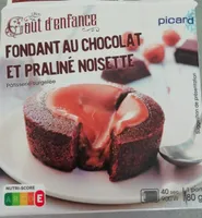 FONDANT AU CHOCOLAT ET PRALINÉ NOISETTE