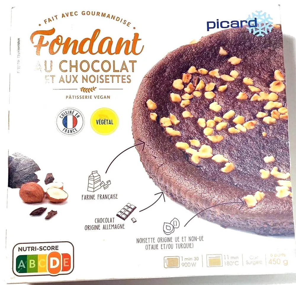 Fondant au chocolat et aux noisettes