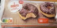 2 donuts glaçage chocolat noir