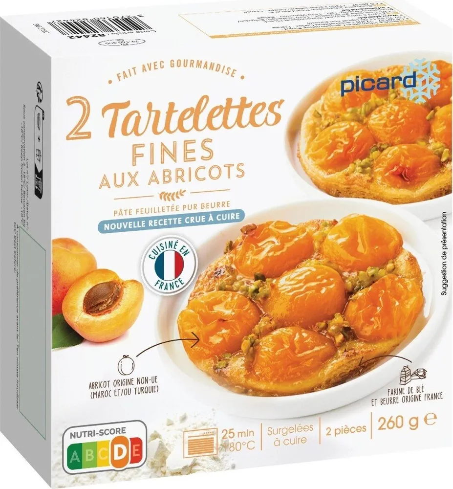 2 Tartelettes FINES AUX ABRICOTS