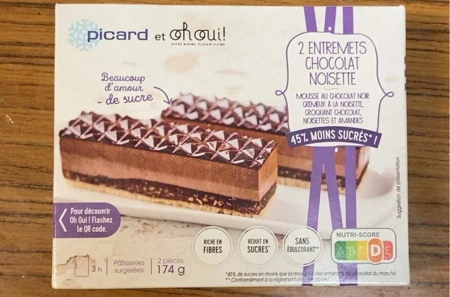2 entremets chocolat noisette