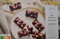 8 oursons patissiers chocolat gianduja