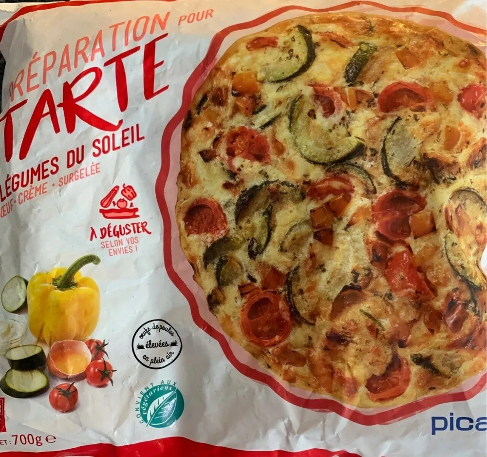 Préparation pour tarte legumes du soleil