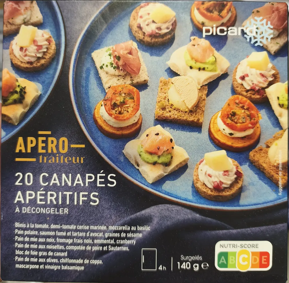 20 canapés apéritifs