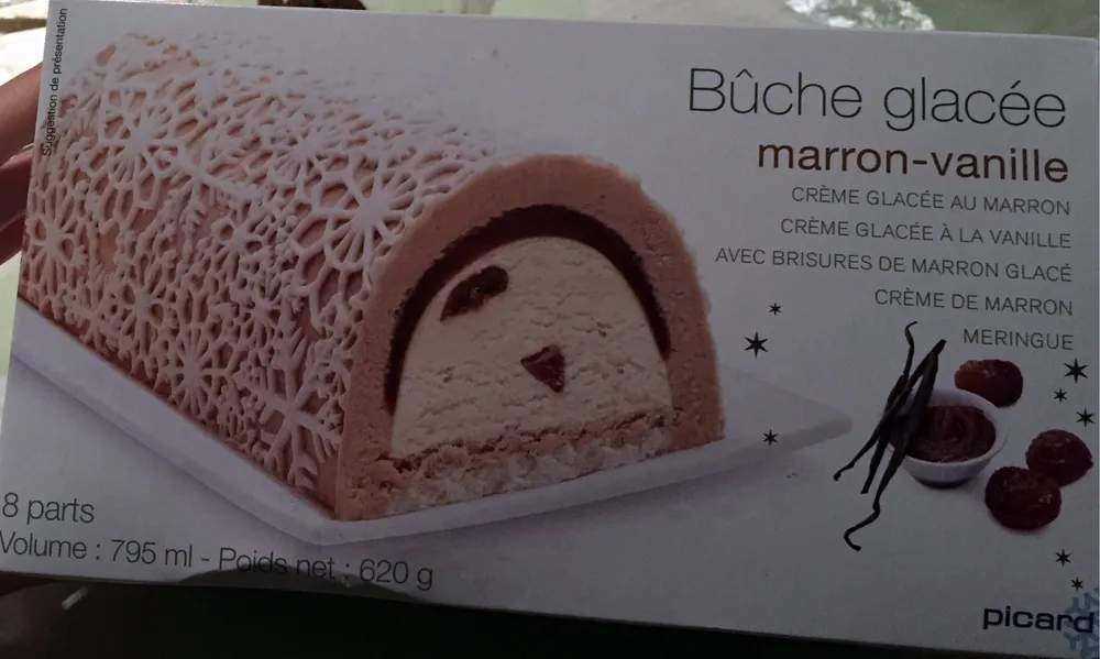 Bûche glacée marron-vanille