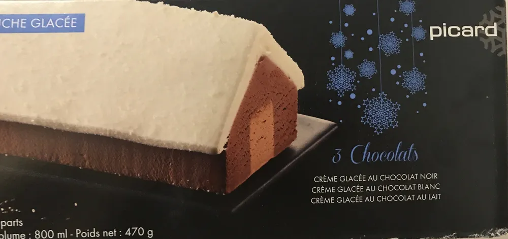 Buche glacée 3 chocolats