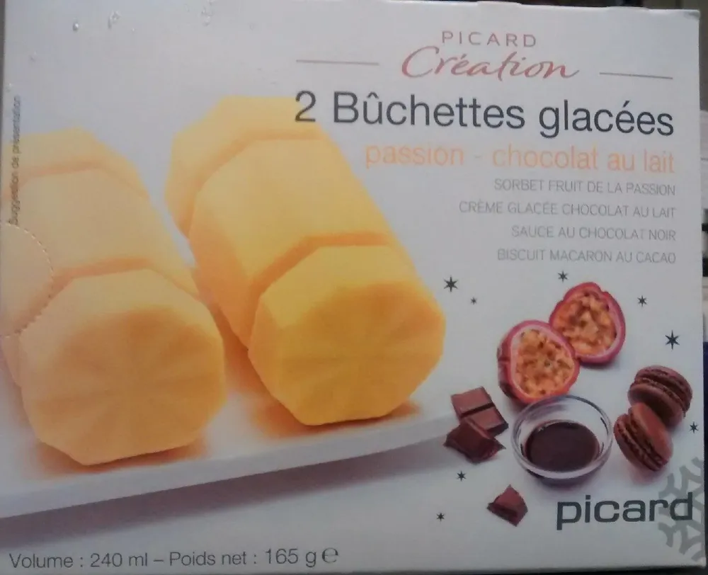 Bûchettes passion-chocolat au lait