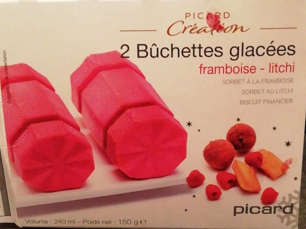 Bûchette glacée franboise-litchi