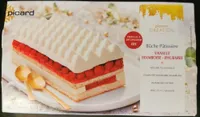 Bûche pâtissière vanille framboise rhubarbe