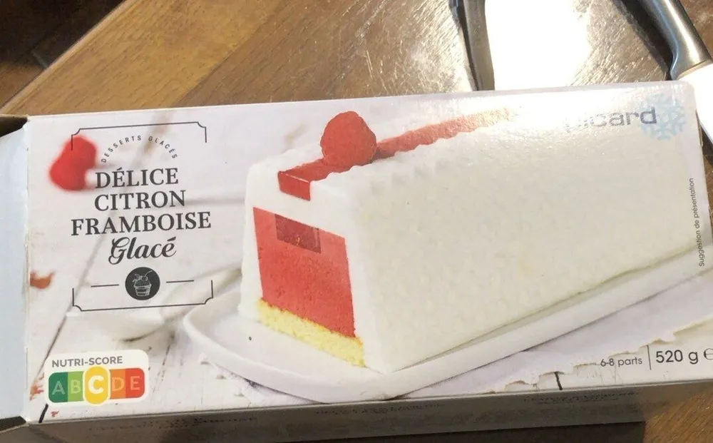 Delice citron framboise glacé
