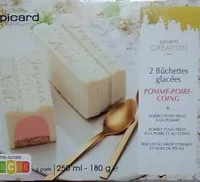 2 bûchettes glacées pomme, poire, coing