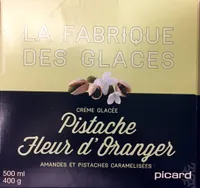 Creme glacée Pistache Fleur d'oranger - Amandes et pistaches