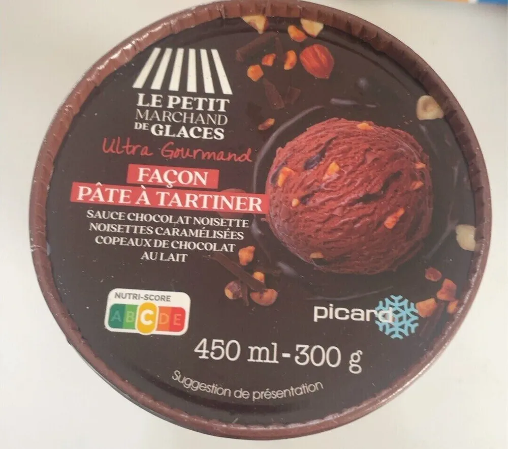 Glace façon pâte à tartiner