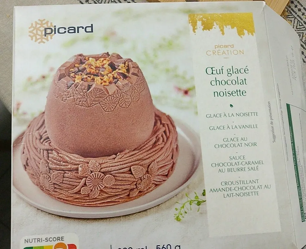 Oeuf glacé chocolat noisette