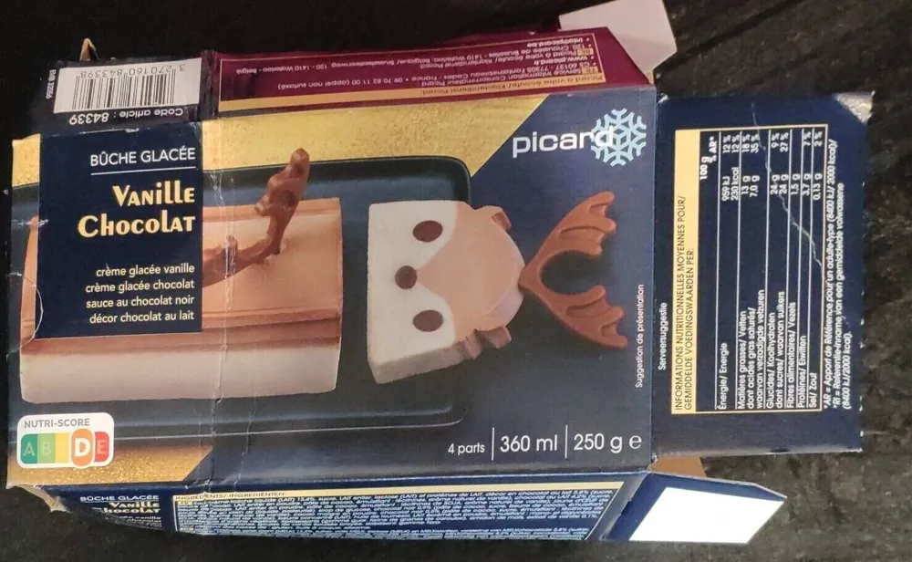 Buche glacée vanille chocolat picard