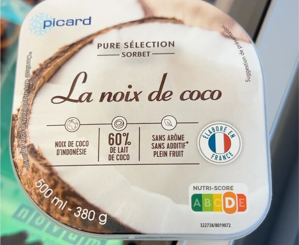 Sorbet noix de coco