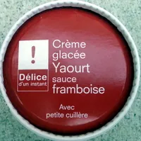 Crème glacée Yaourt sauce framboise