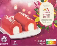 Bûchettes glacées fruits rouges vanille
