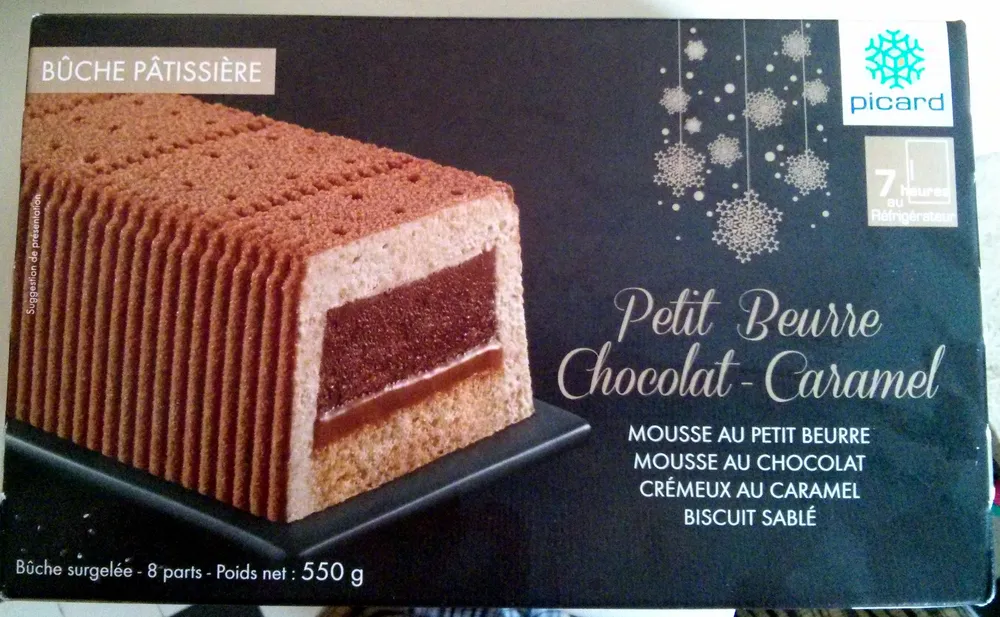 Bûche pâtissière Petit beurre Chocolat - Caramel